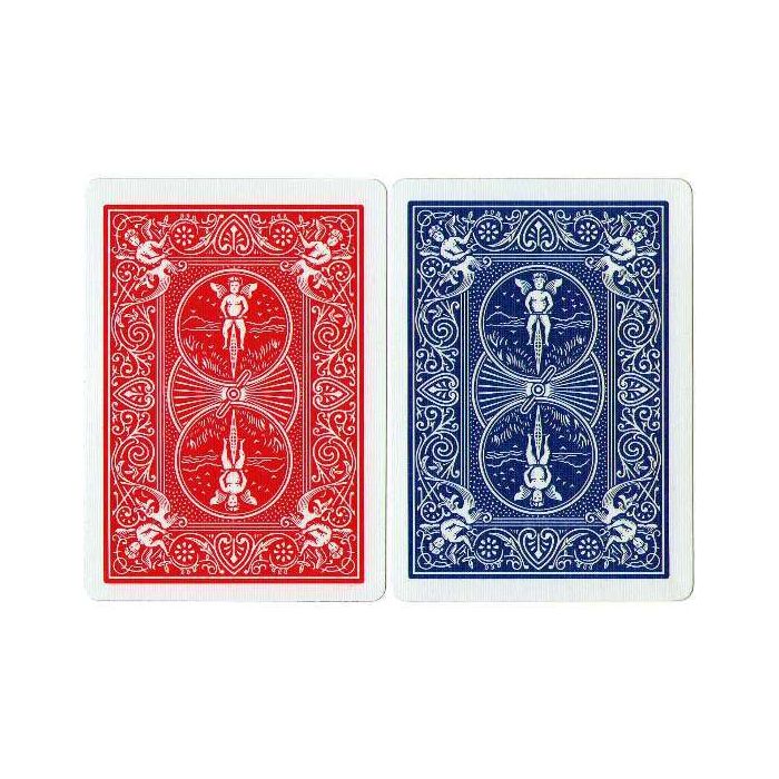 Bicycle Rider Back Plastic Coated Playing Cards 144 Decks Red & Blue JUMBO Index