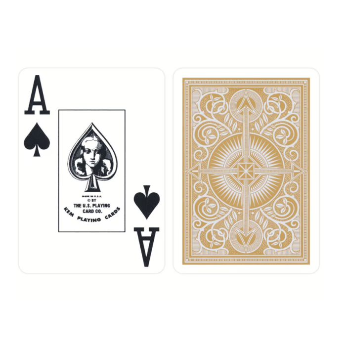 Kem Playing Cards Arrow Poker Wide Jumbo Black/Gold