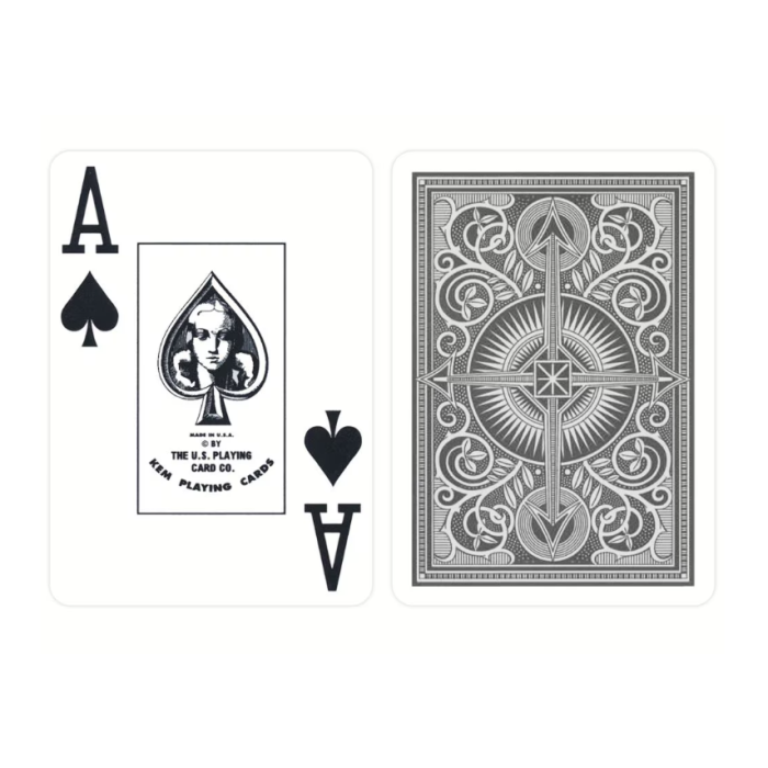 Kem Playing Cards Arrow Poker Wide Jumbo Black/Gold