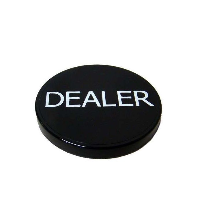 Black Plastic Dealer Button