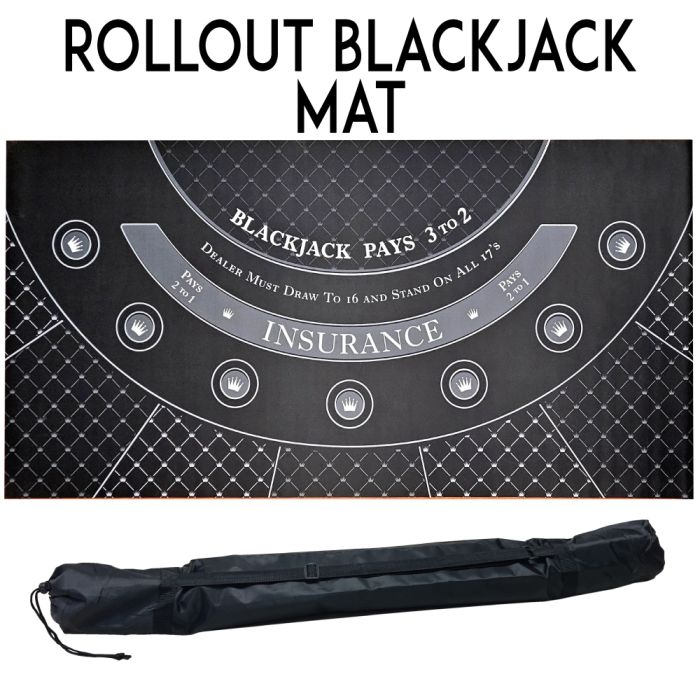 Roll Out Rubber Foam Table Top - New Black Design  BlackJack