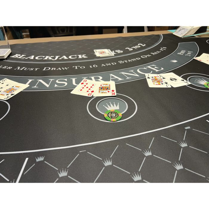 Roll Out Rubber Foam Table Top - New Black Design  BlackJack