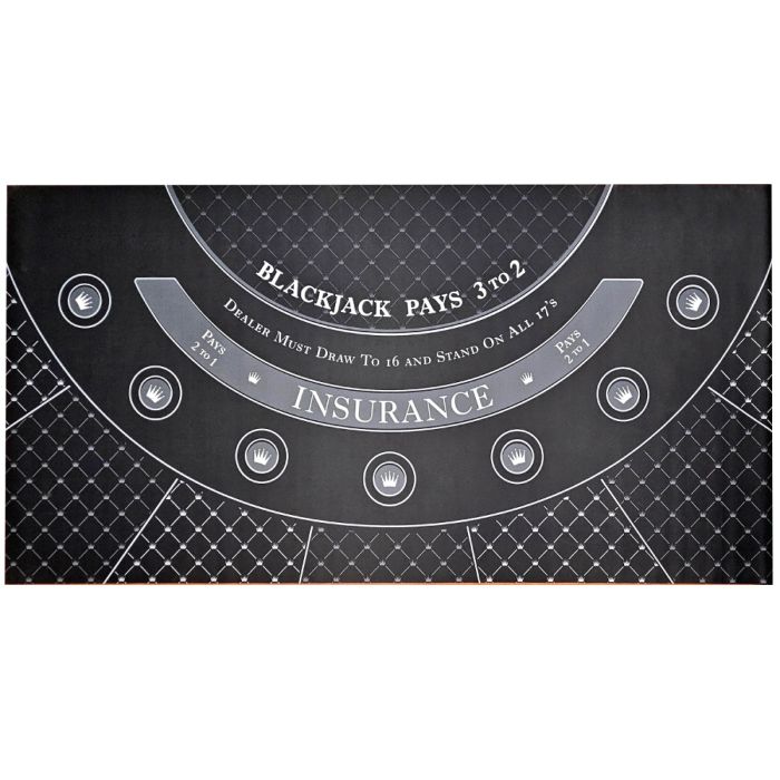 Roll Out Rubber Foam Table Top - New Black Design  BlackJack