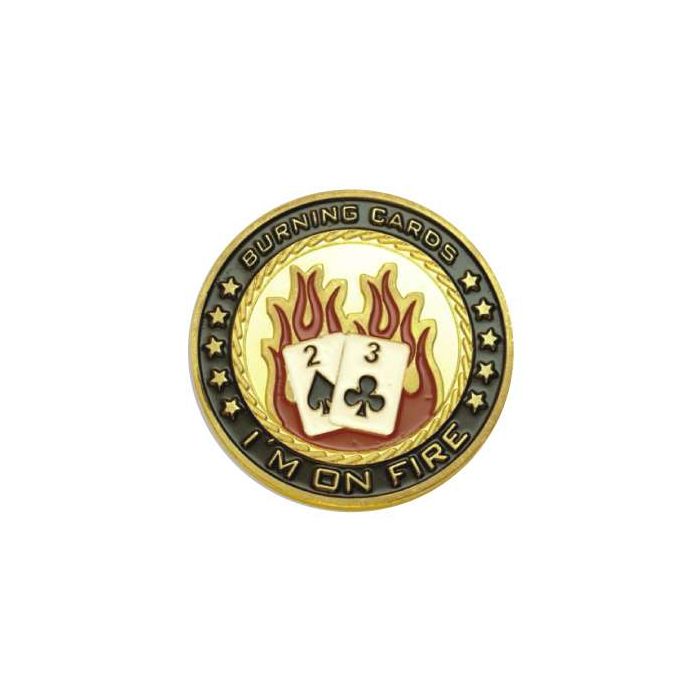 Poker Protector Card Guard Cover in Capsule :  Burning Cards I'm on Fire