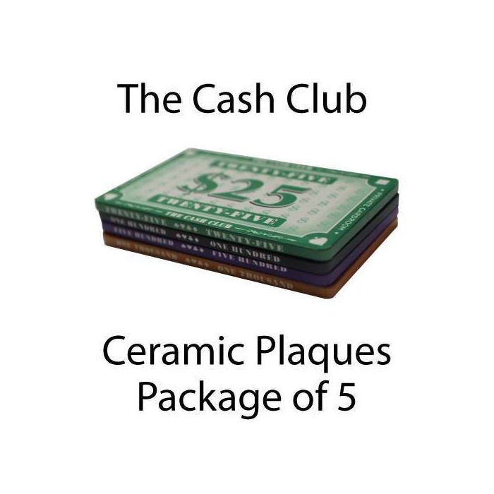 The Cash Club Ceramic Poker Chip Plaques $1000  Pack of 5 