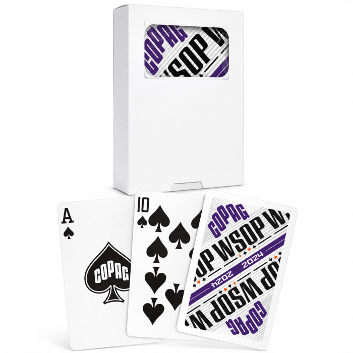12 Decks Copag WSOP 2024 100% Plastic Playing Cards - Narrow Size (Bridge) Regular Index Purple Decks