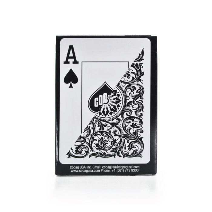 Copag Elite 100% Plastic Playing Cards – Poker Size Jumbo Index Black (Single Deck)