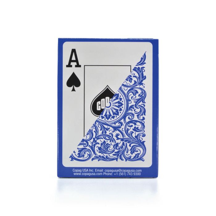 Copag Elite 100% Plastic Playing Cards – Poker Size Jumbo Index Blue (Single Deck)