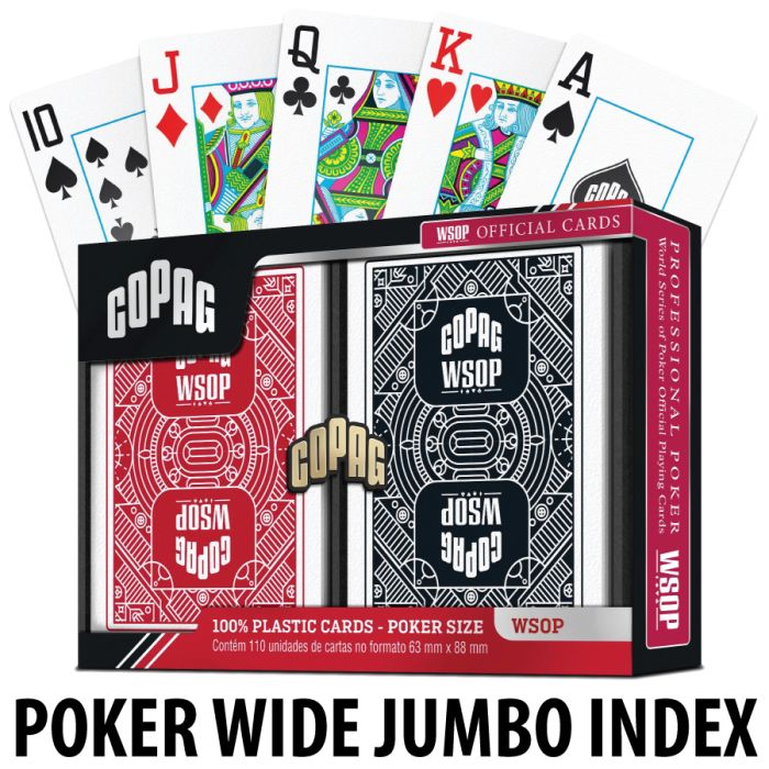 WSOP Copag Playing Cards Poker RED/BLACK Jumbo Index
