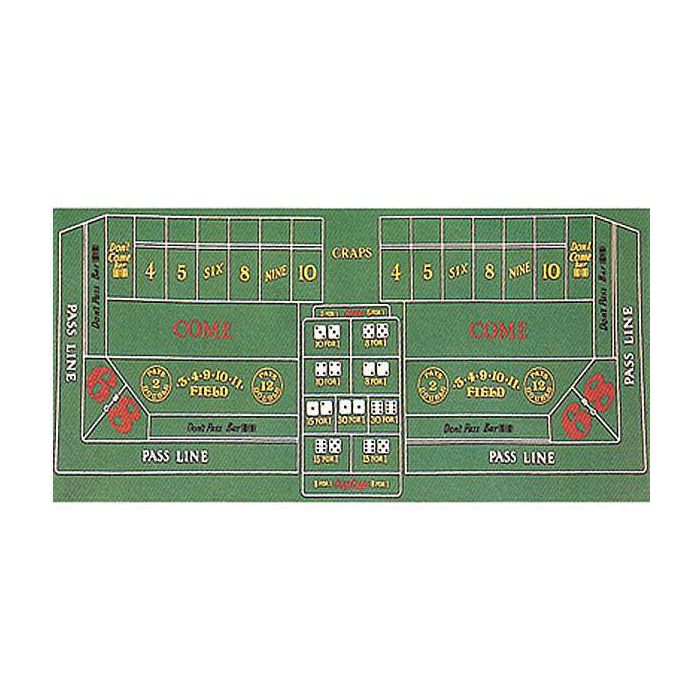 Craps Table Felt : Green