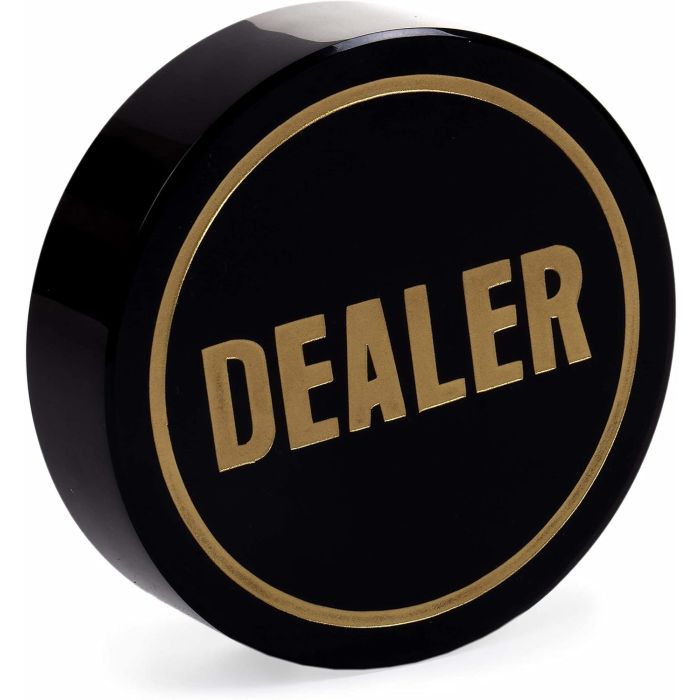3 inch Crystal Dealer Button Black Double Sided Dealer Button
