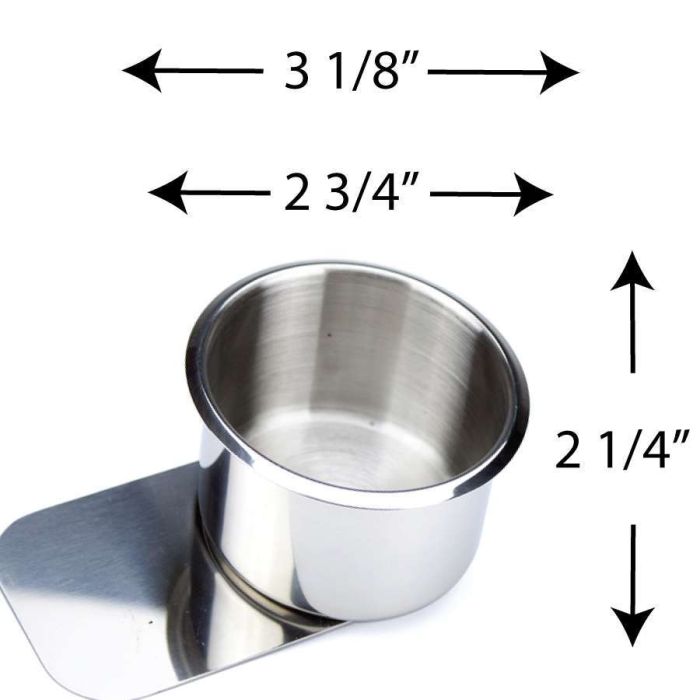 Stainless Steel Slide Under Cup holder for Poker or Blackjack Table Standard Size
