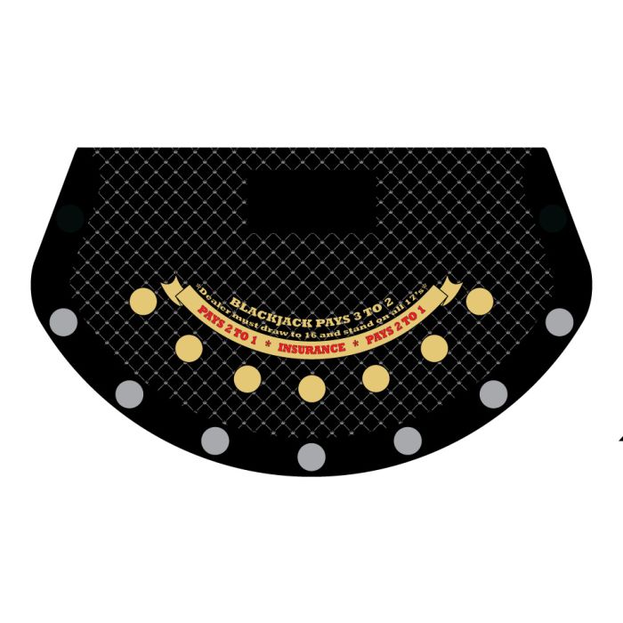 Dye Sublimation Casino Blackjack Table Cloth - for 7foot Blackjack table