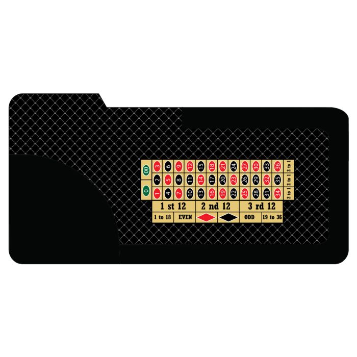 Dye Sublimation Casino ROULETTE Table Cloth - Black Crown design for 8 x 4-foot Roulette table 