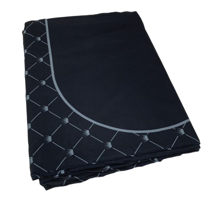 Dye Sublimation Casino Poker Table Cloth - BLACK CROWN Design for 8 x 4 foot table 