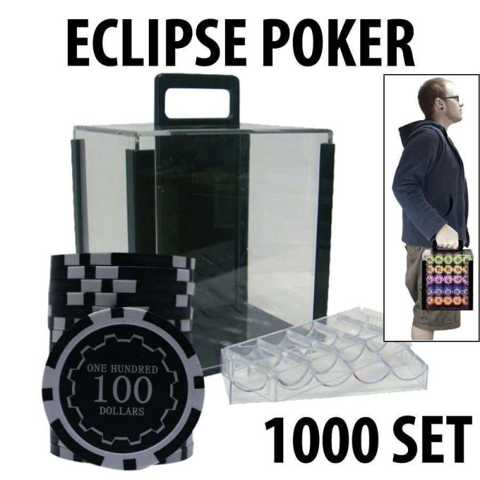 Eclipse Poker Chips 1000 W/ Acrylic Carrier with Racks