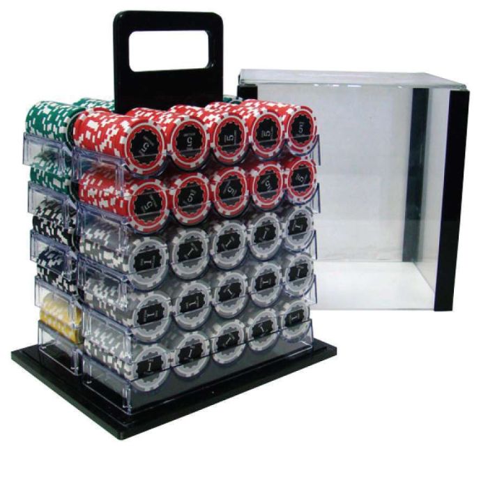 Eclipse Poker Chips 1000 W/ Acrylic Carrier with Racks