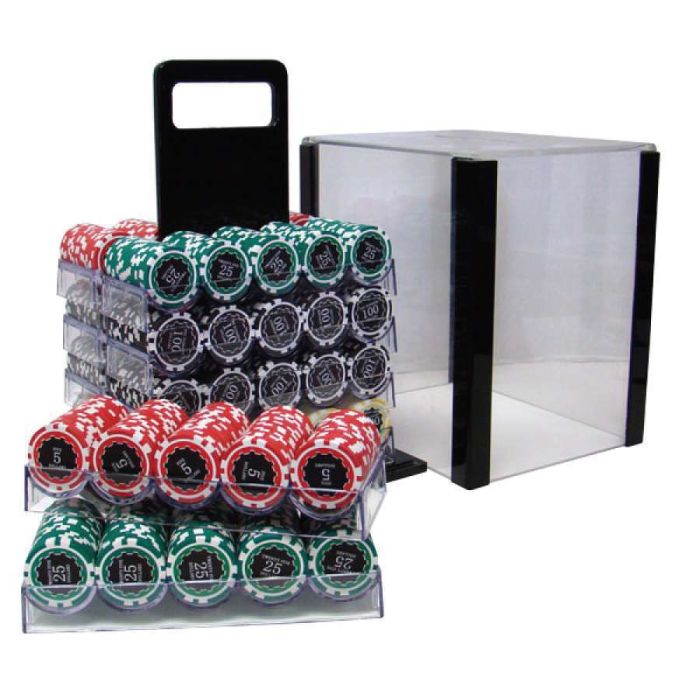 Eclipse Poker Chips 1000 W/ Acrylic Carrier with Racks