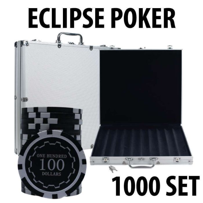 Eclipse Poker Chips 1000 W/ Aluminum Case