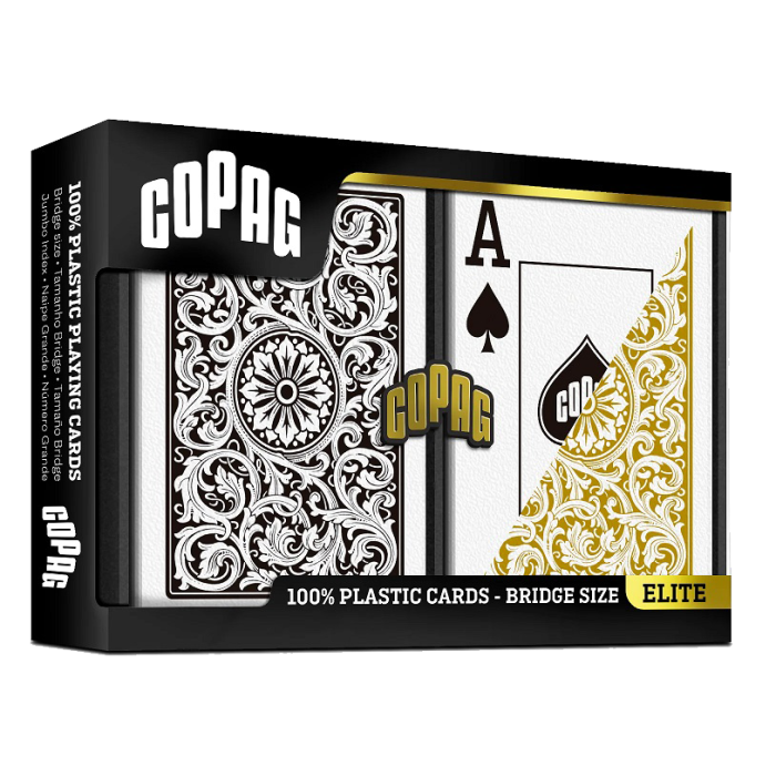 Copag Playing Cards Elite Bridge Black/Gold Jumbo Index