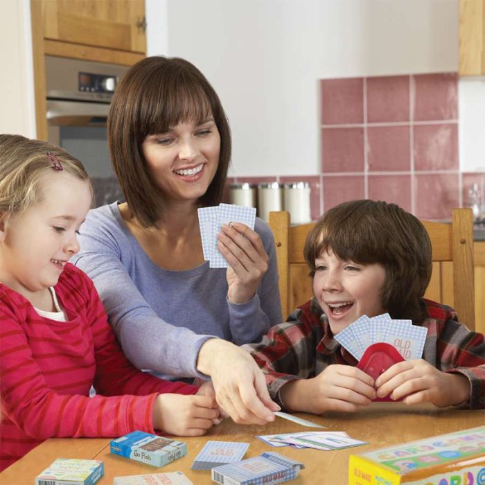 Set of 4 Classic Children's Card Games with 2 Card Holders