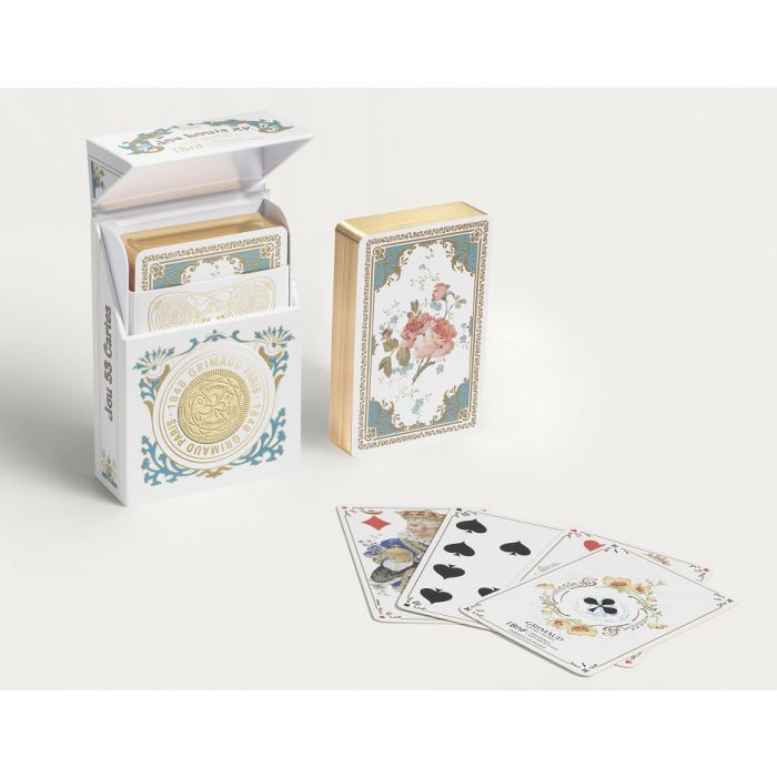 Grimaud Playing Cards Pack Jeu Louis XV °1503 : 1 decks of 54 cards : Dolphin Blue