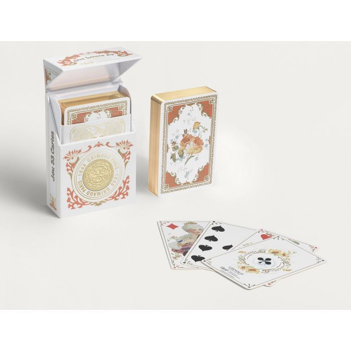 Grimaud Playing Cards Pack Jeu Louis XV °1504 : 1 decks of 54 cards : Coral Red