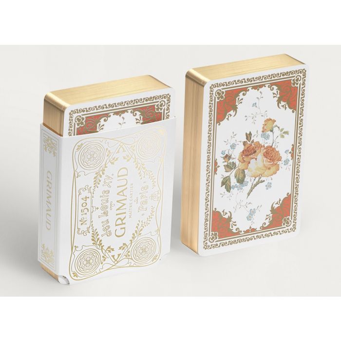 Grimaud Playing Cards Pack Jeu Louis XV °1504 : 1 decks of 54 cards : Coral Red