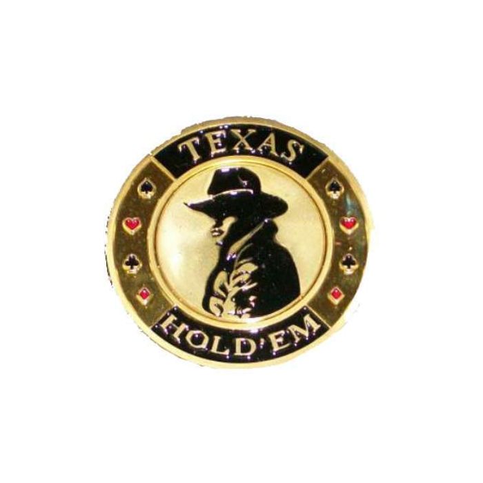 Poker Protector Card Guard Cover in Capsule :  Texas Holdem Cowboy Gold