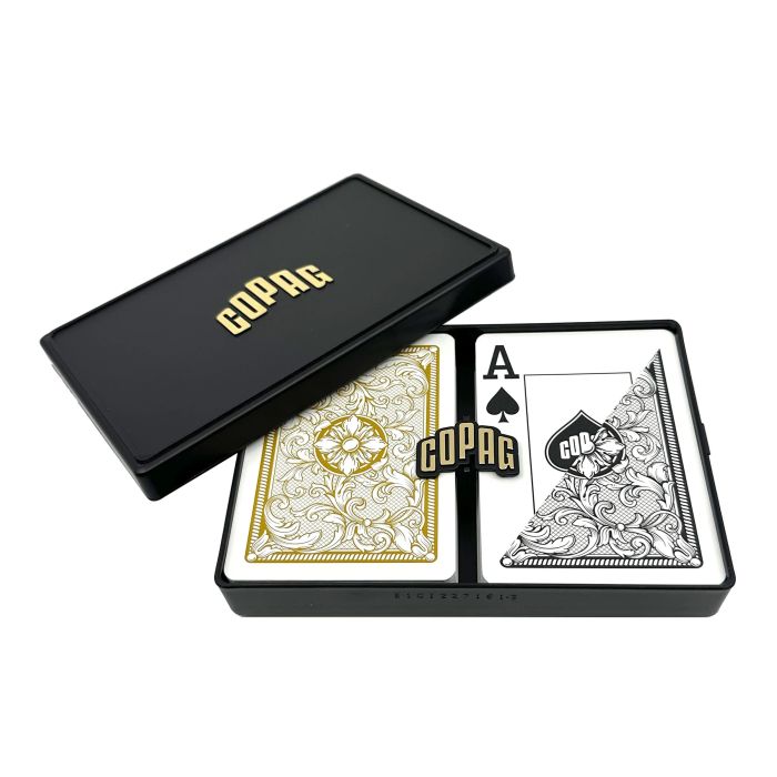 Copag Playing Cards Legacy Design Poker Black/Gold Jumbo Index