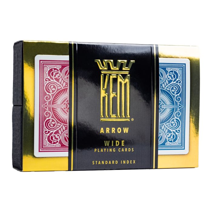Kem Playing Cards Arrow Poker Wide Regular Red/Blue