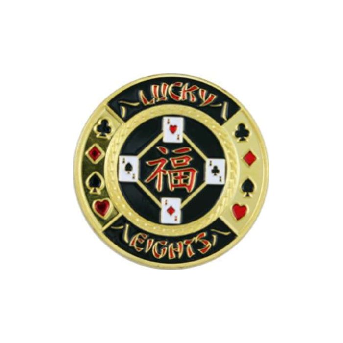 Poker Protector Card Guard Cover in Capsule :  Lucky Eights Gold