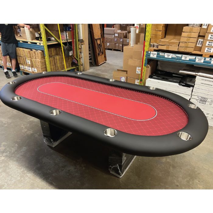 Poker Table SPS Manhattan Full Rail - Red Crown Cloth