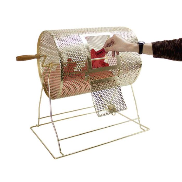 Raffle Drum BRASS MEDIUM Holds up to 5,000 Tickets