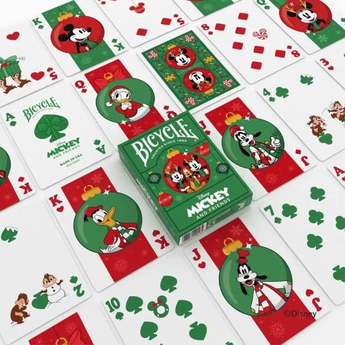 Bicycle Playing Cards Disney Mickey and Friends Holiday