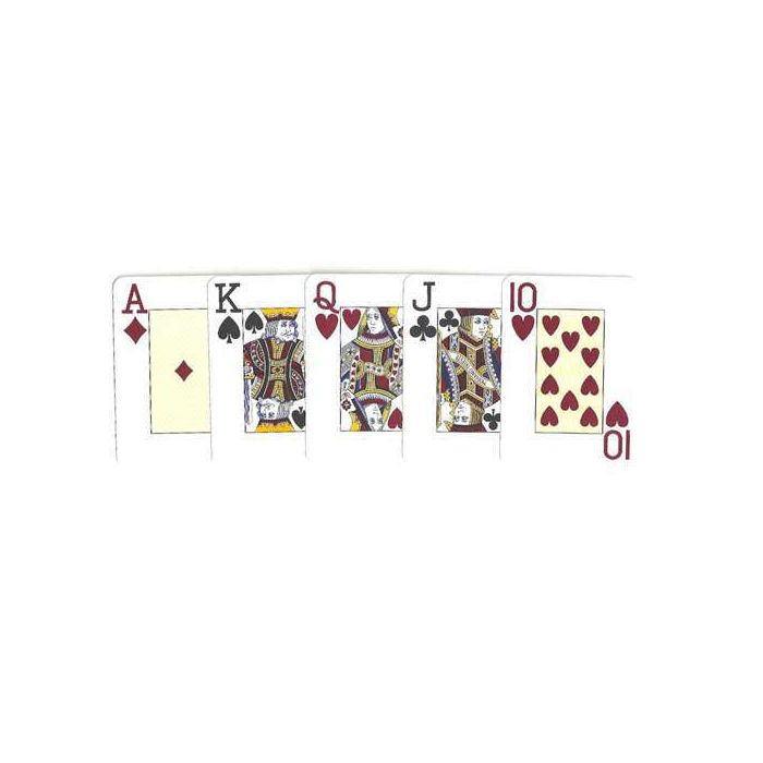 Modiano Texas Holdem Poker Wide Jumbo Index - Single Deck Dark Green