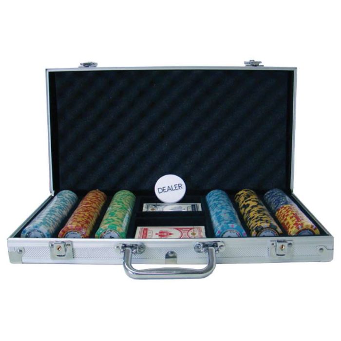 Monte Carlo 300 Poker Chip Set with Aluminum Case