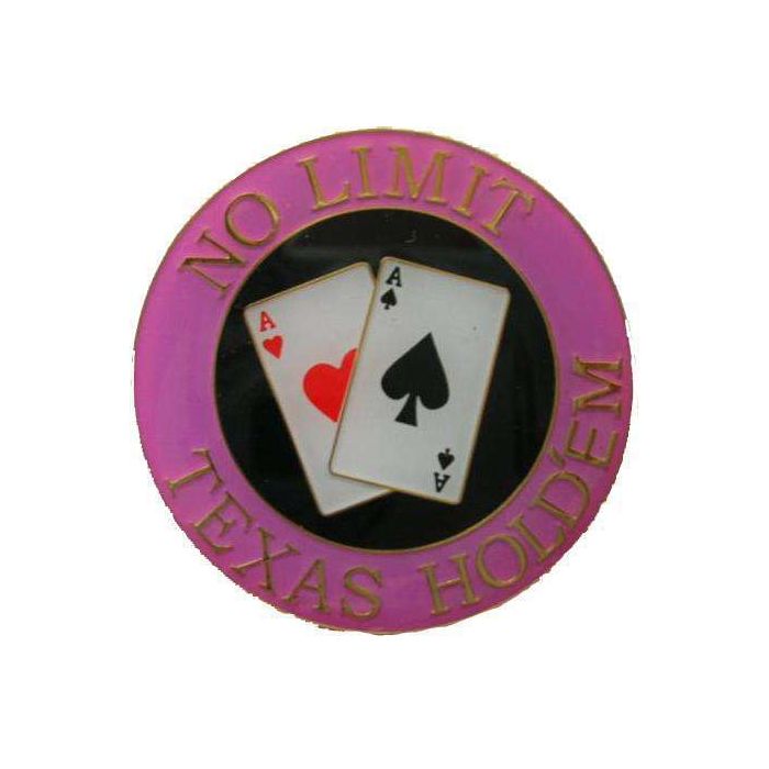 Poker Protector Card Guard Cover : No Limit Texas Holdem Pink