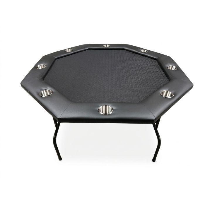 8-Player Octagon Poker Table  48” Folding Poker Table with Black Speed Cloth