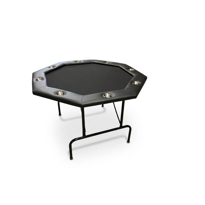 8-Player Octagon Poker Table  48” Folding Poker Table with Black Speed Cloth