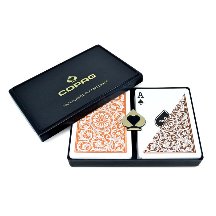 Copag Playing Cards Elite Poker Orange/Brown Regular Index