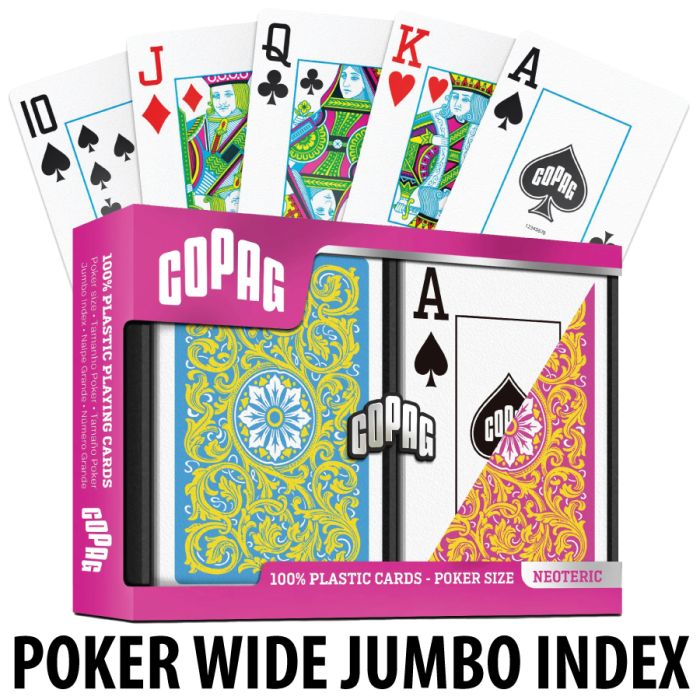 Copag Playing Cards Neoteric Poker Pink/Yellow Jumbo Index