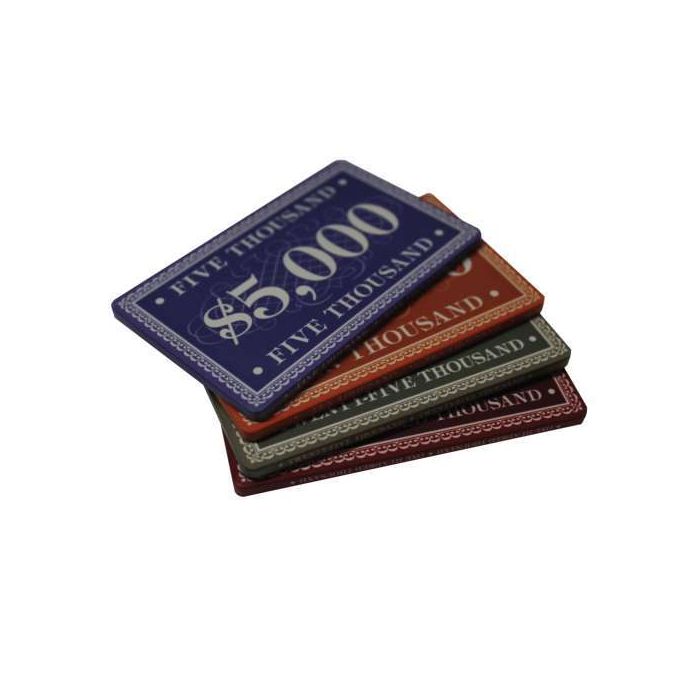 Prestige Series Ceramic Poker Chip Plaques $10,000  Pack of 5 
