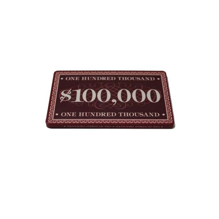Prestige Series Ceramic Poker Chip Plaques $100,000  Pack of 5 