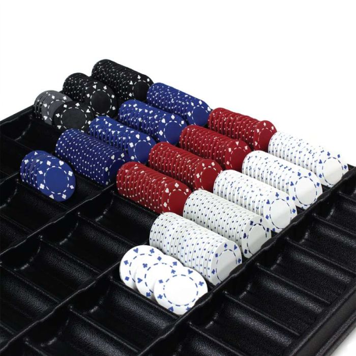 1000 PC Poker Chip Storage Tray Tournament Organizer