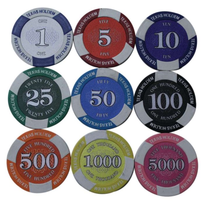 Prestige Poker Chips 1000 Chip Set with Acrylic Carrier and Racks