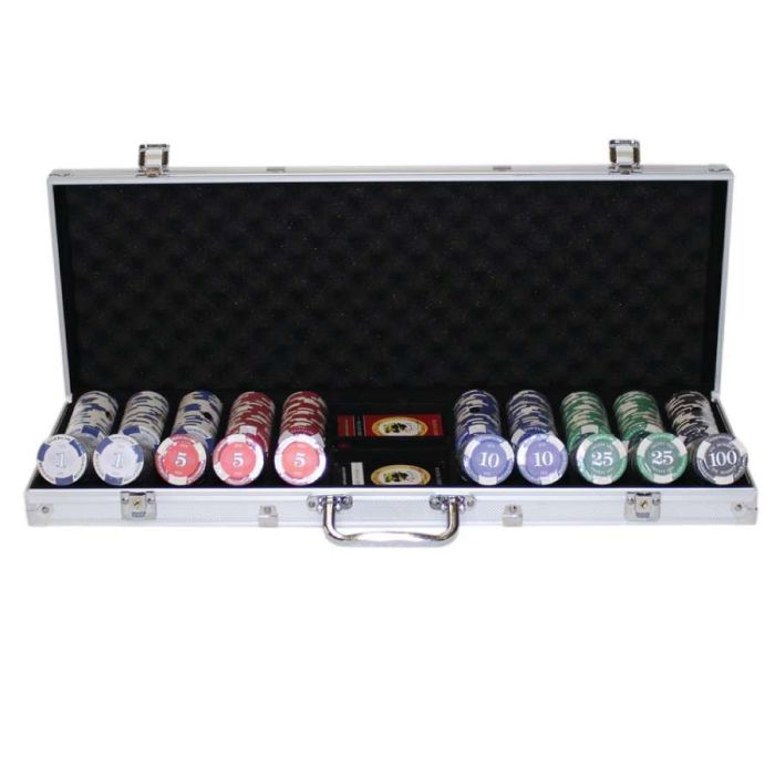 Prestige Poker Chips 500 Chip Set with Alum case
