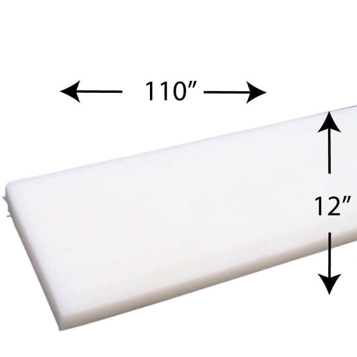 1 1/2 Inch High Density Rail Foam strip 110" X 12"
