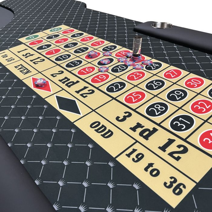Professional Series Roulette Table with Casino Grade Dye Sub Cloth