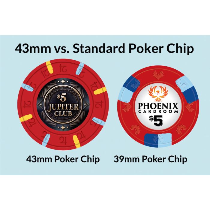 Jupiter Club 43mm 100 $0.50 chips with free rack  